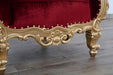 European Furniture - Queen Elizabeth High Back Chair in Burgundy Red - 35095 - GreatFurnitureDeal