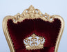 European Furniture - Queen Elizabeth High Back Chair in Burgundy Red - 35095 - GreatFurnitureDeal