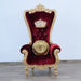 European Furniture - Queen Elizabeth High Back Chair in Burgundy Red - 35095 - GreatFurnitureDeal