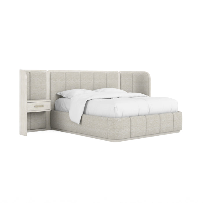 ART Furniture - Ashlar Queen Upholstered Wall Panel Bed in Bisque - 333125-2250WN - GreatFurnitureDeal