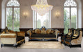 European Furniture - Raffaello Luxury Chair in Black & Antique Dark Gold Leaf - 41024-C - GreatFurnitureDeal