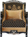 European Furniture - Raffaello Luxury Chair in Black & Antique Dark Gold Leaf - 41024-C - GreatFurnitureDeal