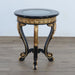 European Furniture - Raffaello Side Table in Black & Antique Dark Gold Leaf - 41024-ET - GreatFurnitureDeal