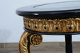European Furniture - Raffaello Side Table in Black & Antique Dark Gold Leaf - 41024-ET - GreatFurnitureDeal