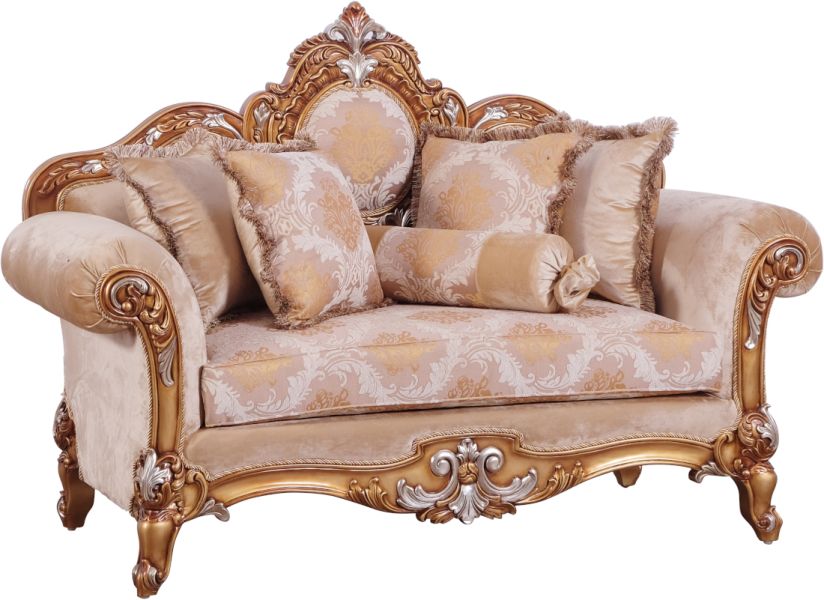 European Furniture - Raffaello Loveseat in Beige Gold - 41026-L - GreatFurnitureDeal