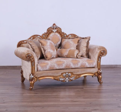 European Furniture - Raffaello Loveseat in Beige Gold - 41026-L - GreatFurnitureDeal