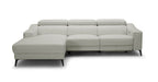 VIG Furniture - Modrest Rampart Modern L-Shape LAF White Leather Sectional Sofa with 1 Recliner - VGKM-5325-LAF-WHT-SECT - GreatFurnitureDeal