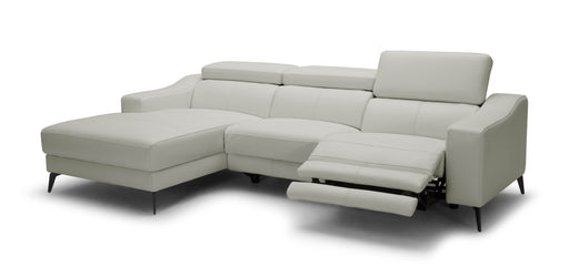 VIG Furniture - Modrest Rampart Modern L-Shape LAF White Leather Sectional Sofa with 1 Recliner - VGKM-5325-LAF-WHT-SECT - GreatFurnitureDeal