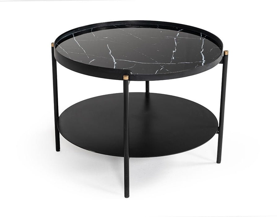 VIG Furniture - Modrest Randal Modern Round Black Metal Coffee Table - VGLBCOMP-CF60-02