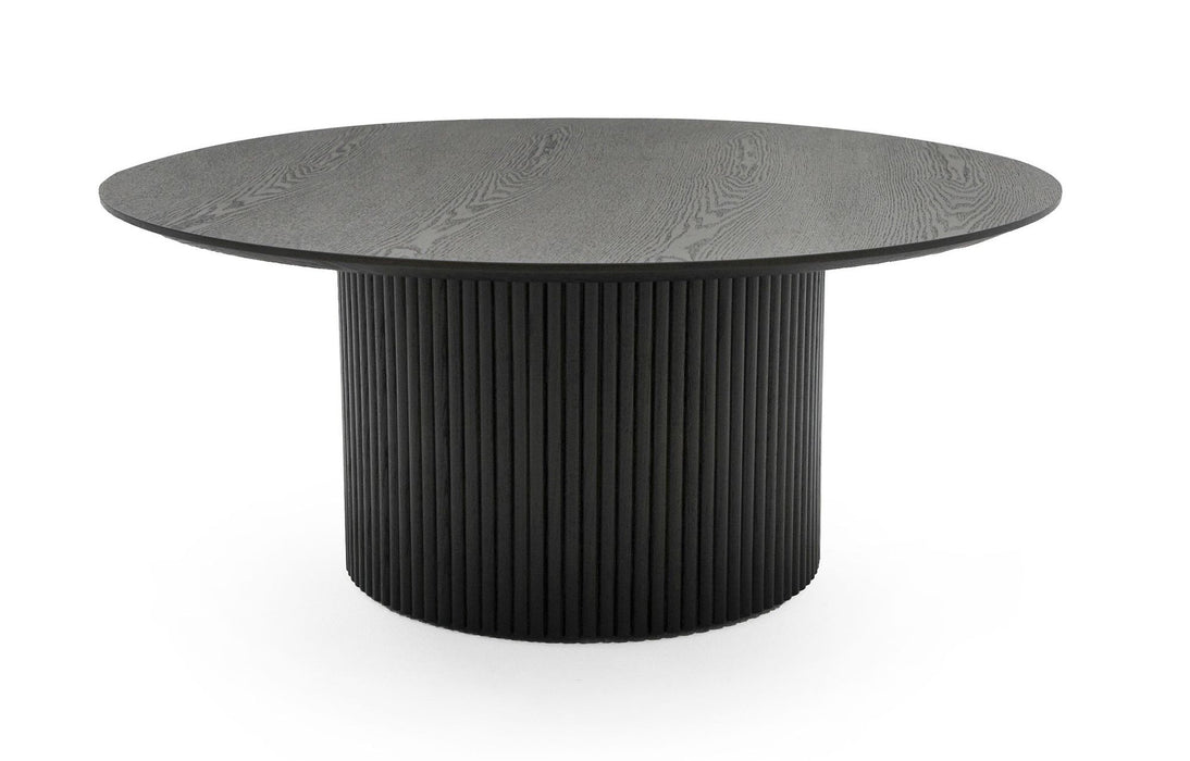 VIG Furniture - Modrest - Rawlins Modern Mid Century Black Ash Round Coffee Table - VGDW-J5939A-BLK