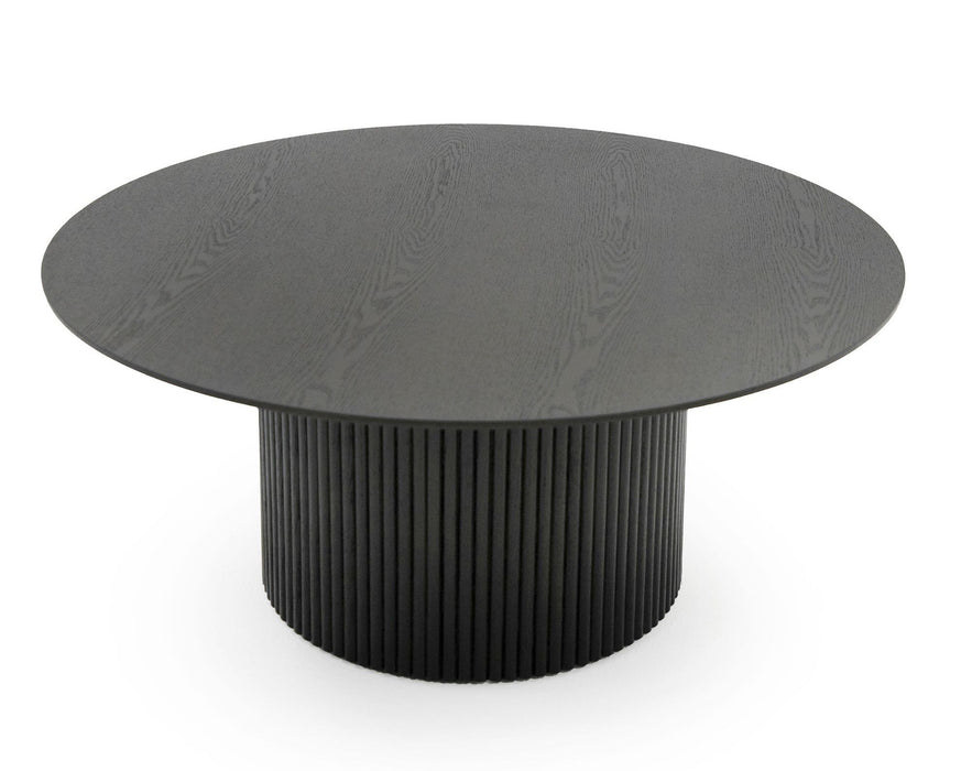VIG Furniture - Modrest - Rawlins Modern Mid Century Black Ash Round Coffee Table - VGDW-J5939A-BLK