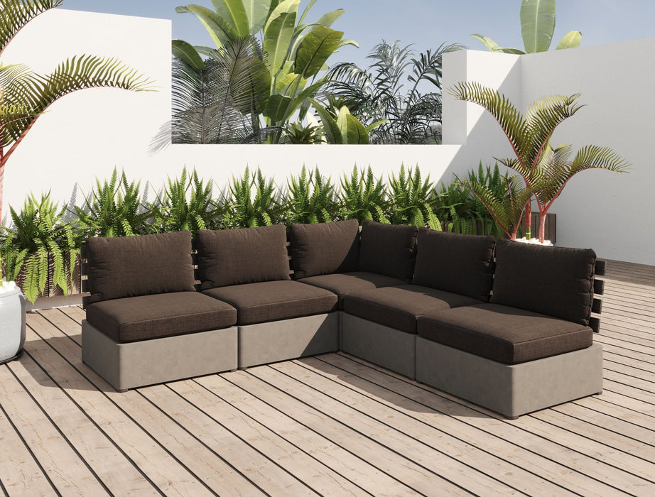 VIG Furniture - Renava Garza Outdoor Concrete & Teak Modular Sectional - VGLBMODUSET-1-1