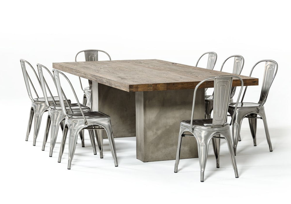 VIG Furniture - Modrest Renzo Modern Oak & Concrete 118" Dining Table - VGGRRENZO-118 - GreatFurnitureDeal