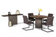 VIG Furniture - Modrest Renzo Modern Round Oak & Concrete Dining Table - VGGR649320 - GreatFurnitureDeal