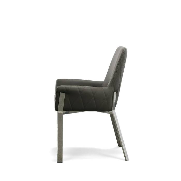 VIG Furniture - Modrest Robin Modern Grey Bonded Leather Dining Chair (Set of 2) - VGVCB8366-GRY - GreatFurnitureDeal