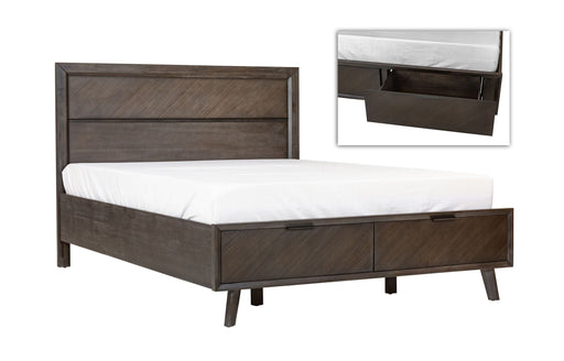 VIG Furniture - Modrest Roger Mid-century Acacia Queen Bed - VGWDROGER-BRN-BED-Q - GreatFurnitureDeal
