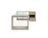VIG Furniture - Nova Domus Roma - Modern Glass + Travertine Reversible Desk - VGAN-ROMA-DESK - GreatFurnitureDeal
