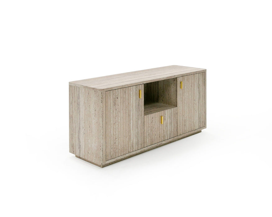 VIG Furniture - Nova Domus Roma - Modern Travertine + Gold File Cabinet - VGAN-ROMA-FILE