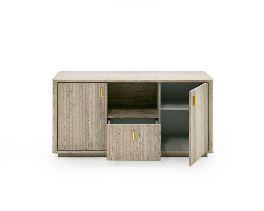VIG Furniture - Nova Domus Roma - Modern Travertine + Gold File Cabinet - VGAN-ROMA-FILE - GreatFurnitureDeal