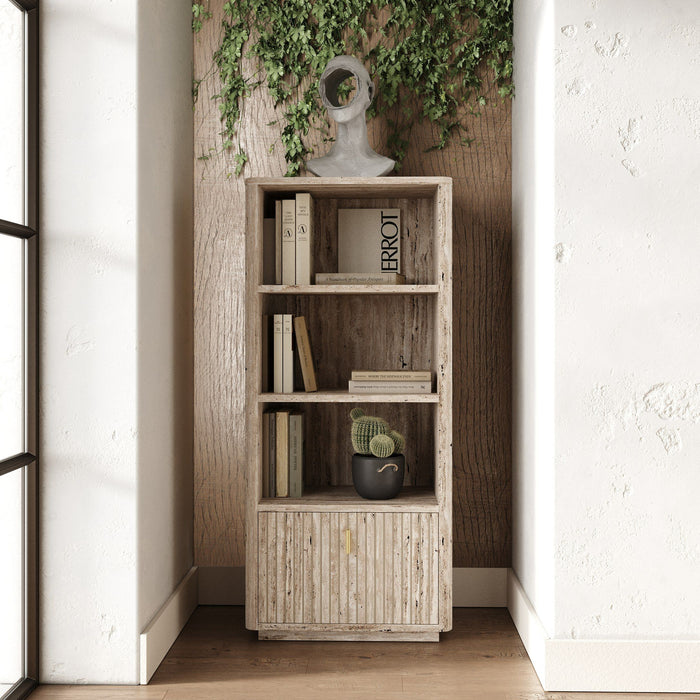 VIG Furniture - Nova Domus Roma - Modern Travertine + Gold Bookcase - VGAN-ROMA-BOOK