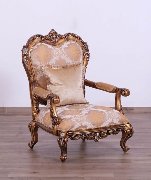 European Furniture - Rosella II Luxury Chair in Parisian Bronze - 44698-C - GreatFurnitureDeal