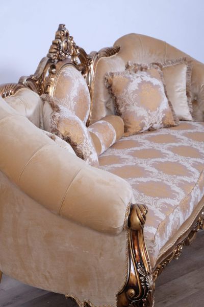 European Furniture - Rosella II Luxury Sofa in Parisian Bronze - 44698-S - GreatFurnitureDeal
