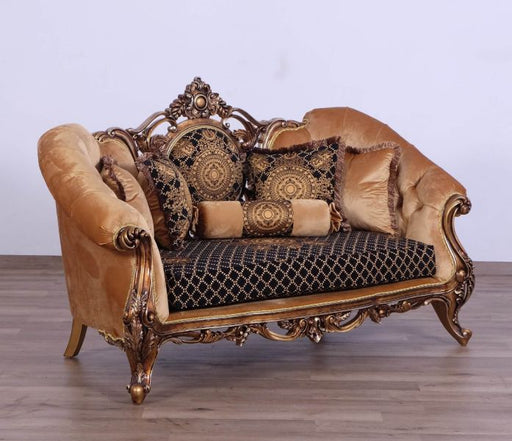 European Furniture - Rosella Luxury Loveseat in Parisian Bronze - 44697-L - GreatFurnitureDeal