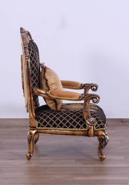 European Furniture - Rosella Luxury Chair in Parisian Bronze - 44697-C - GreatFurnitureDeal