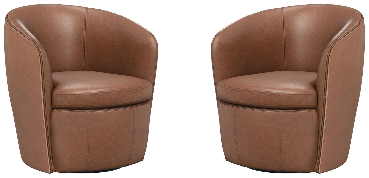 Parker Living - Barolo Swivel Club Chair in Vintage Whiskey (Set of 2) - SBAR#912S-2-VGWK - GreatFurnitureDeal