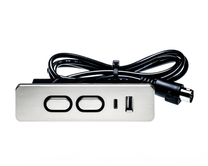 CNDOER- Two-Button Replacement Switch for Recliner with USB-A and USB-C- DL-SK-179-01-001-BASK- A77