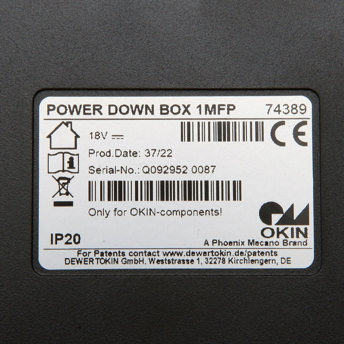 Okin Adjustable Base Replacement Power Down Box 1MFP- 74389 - GreatFurnitureDeal