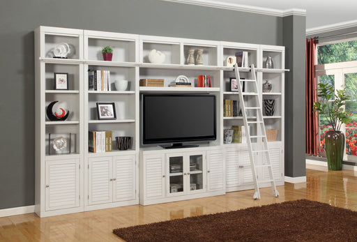 Parker House - Boca 7 Piece Entertainment Wall in Cottage White - BOC-7PC-ENT-STRWALL - GreatFurnitureDeal