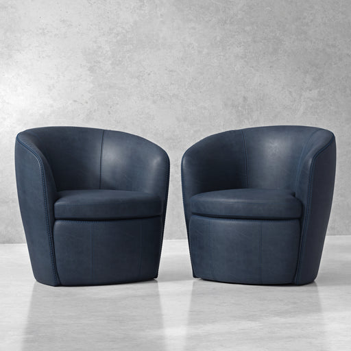 Parker Living - Barolo Swivel Club Chair in Vintage Navy (Set of 2) - SBAR#912S-2-VGNV - GreatFurnitureDeal