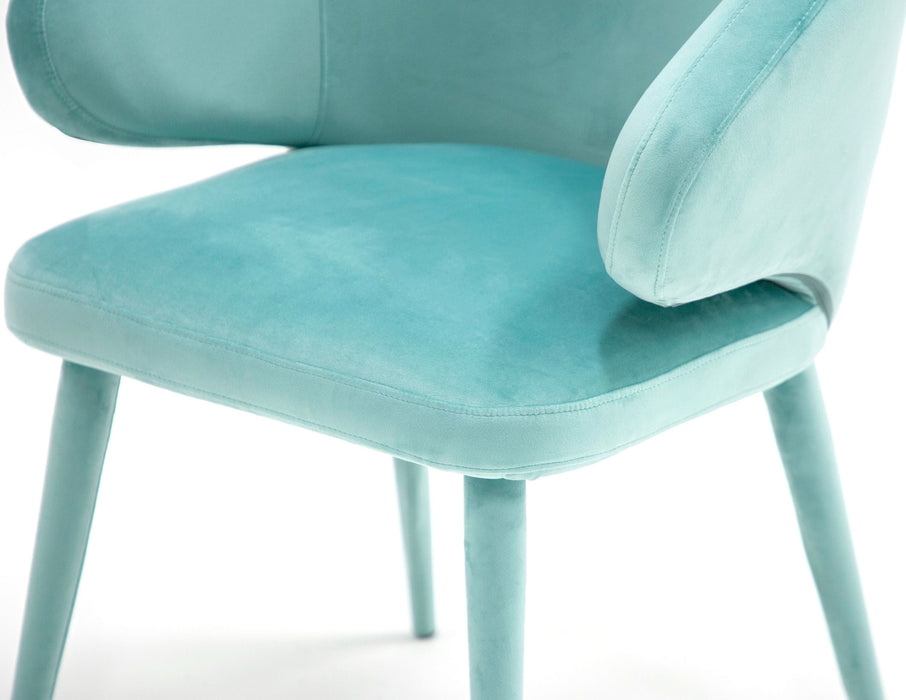 VIG Furniture - Modrest Salem Modern Aqua Fabric Dining Chair (Set of 2) - VGEU-MC-9253CH-A-AQ-DC - GreatFurnitureDeal