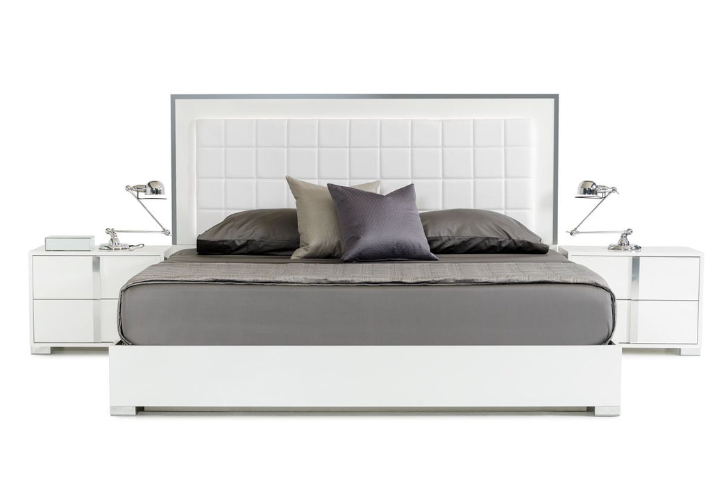 VIG Furniture - Modrest San Marino Modern White Eastern King Bed - VGACSANMARINO-BED-WHT-EK