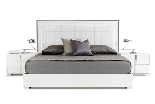 VIG Furniture - Modrest San Marino Modern White Eastern King Bed - VGACSANMARINO-BED-WHT-EK - GreatFurnitureDeal
