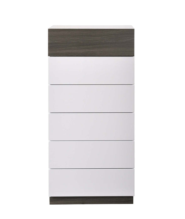 J&M Furniture - The Sanremo A Walnut and White Lacquer Drawer Chest - 180231-CH-WALNUT-WHITE