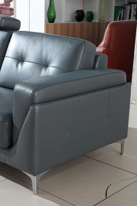 VIG Furniture - Divani Casa Markham Modern Grey Bonded Leather Chair - VGBNSBL-9211-GRY-CH