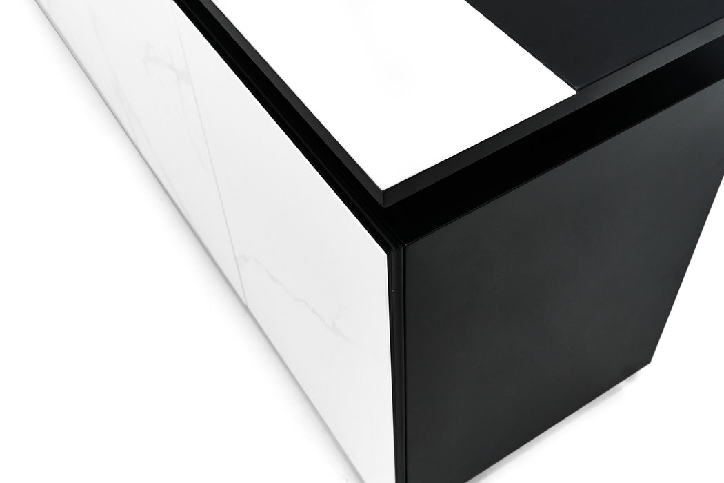 VIG Furniture - Modrest Schulz Modern Black & White Ceramic Buffet - VGVCG0925-18-1
