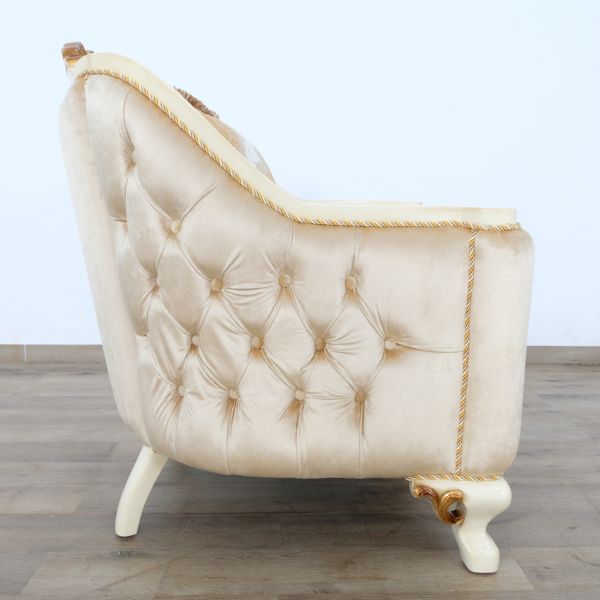 European Furniture - Angelica Chair in Brown & Gold - 45352-C - GreatFurnitureDeal