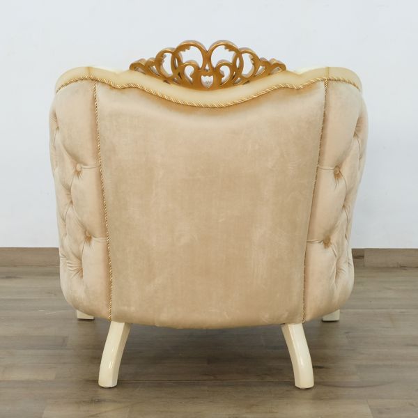 European Furniture - Angelica Chair in Brown & Gold - 45352-C - GreatFurnitureDeal