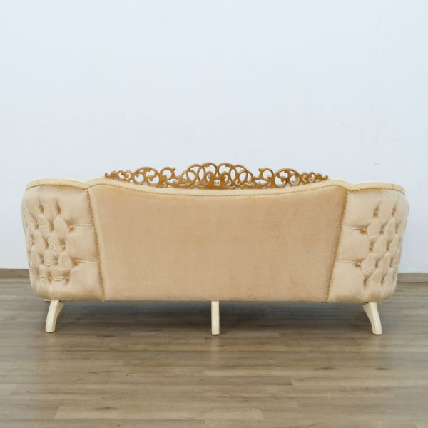 European Furniture - Angelica Sofa in Beige and Gold - 45352-S - GreatFurnitureDeal