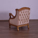 European Furniture - Raffaello III Luxury Chair in Antique Brown & Light Gold & Silver - 41022-C - GreatFurnitureDeal
