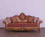 European Furniture - Raffaello III Luxury Sofa in Antique Brown & Gold-Silver Leaf - 41022-S - GreatFurnitureDeal