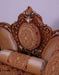European Furniture - Raffaello III Luxury Sofa in Antique Brown & Gold-Silver Leaf - 41022-S - GreatFurnitureDeal