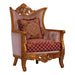 European Furniture - Modigliani III Luxury Chair in Red and Gold - 31058-C - GreatFurnitureDeal