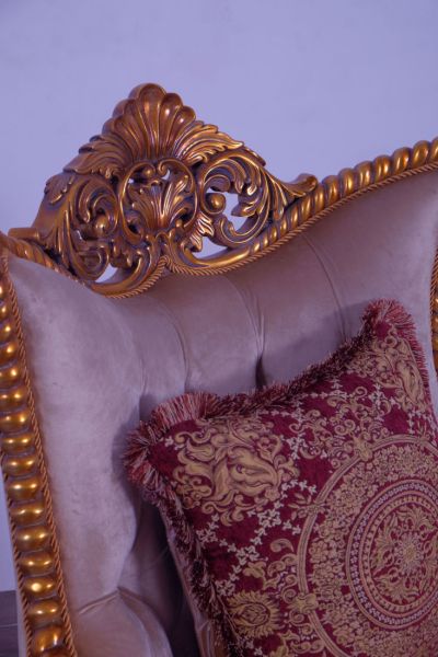European Furniture - Modigliani III Luxury Chair in Red and Gold - 31058-C - GreatFurnitureDeal