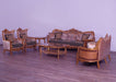 European Furniture - Modigliani II 2 Piece Luxury Sofa Set in Black and Gold - 31052-SC - GreatFurnitureDeal