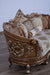 European Furniture - Saint Germain Luxury Loveseat in Light Gold & Antique Silver - 35550-L - GreatFurnitureDeal
