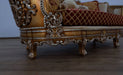 European Furniture - Saint Germain Loveseat Red Gold Fabric - 35554-L - GreatFurnitureDeal
